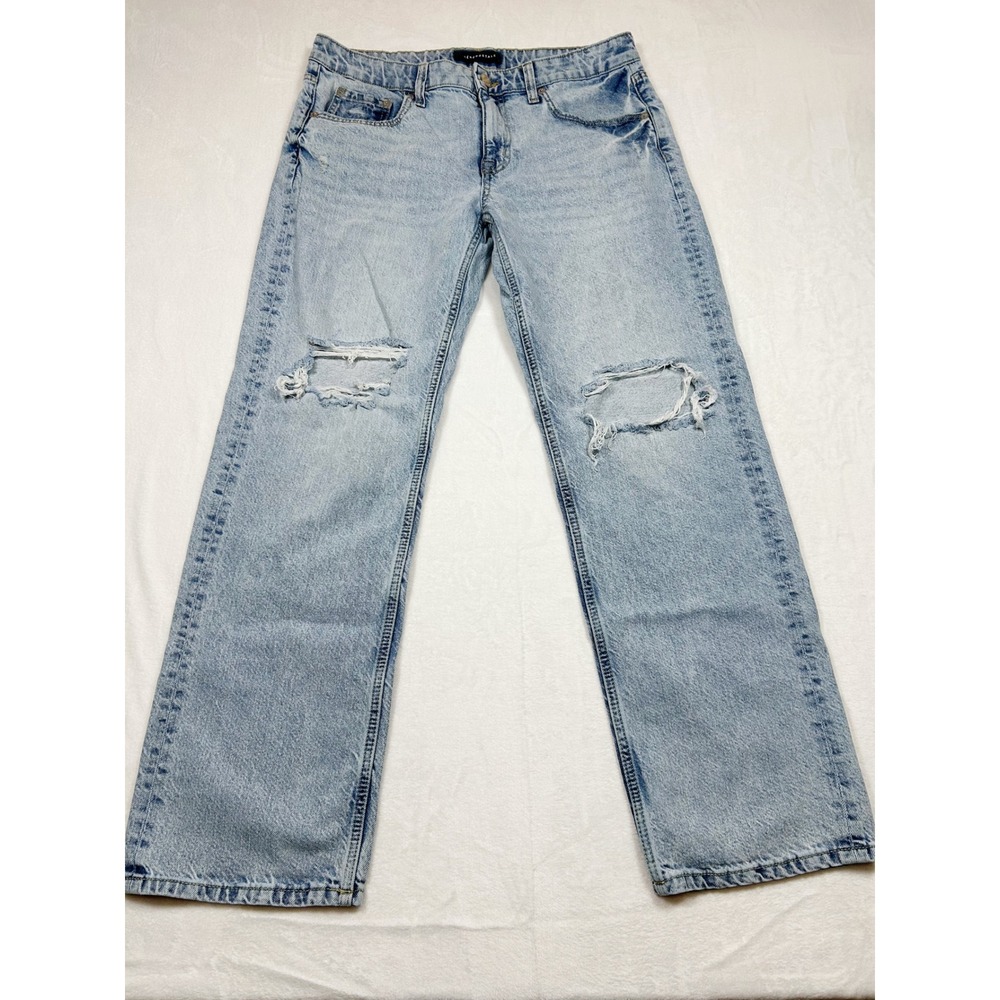 Aeropostale Low Rise Baggy Jeans 10R 100% Cotton Distressed 90's Festival Skater